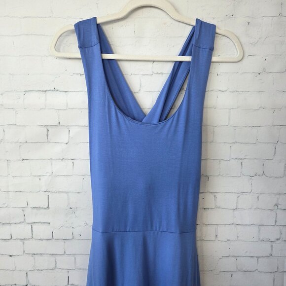 Pact Sleeveless Fit N Flare Openback Maxi Dress Size M Periwinkle Blue NEW - Picture 3 of 11